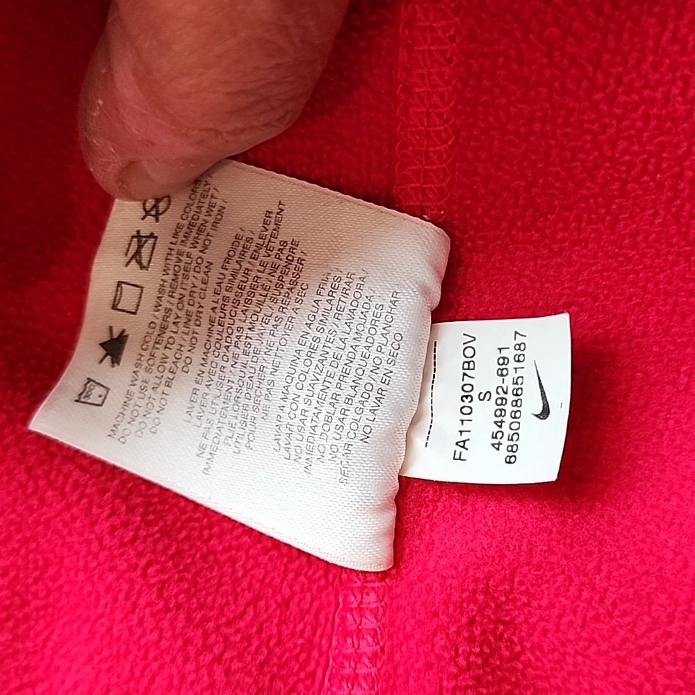 Nike Just Do It Swoosh Therma Dri Fit Pomegranate Pink Pullover Hoodie, SM - Picture 9 of 10